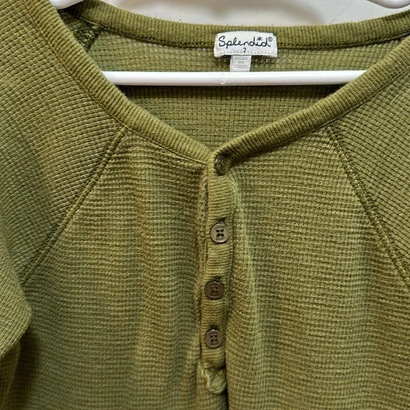 Splendid soft green long sleeve top size 7 - Picture 3 of 4